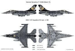 GeneralDynamics F16AM 2002 315Sq 50Jaar SMALL