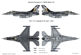 GeneralDynamics F16AM 2006 311Sq 55Jaar Black SMALL