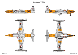 Variant eerste schema Lockheed T-33A