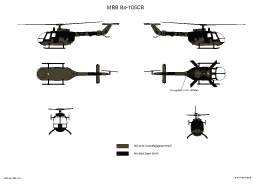 MBB Bo-105C in het tweede schema.