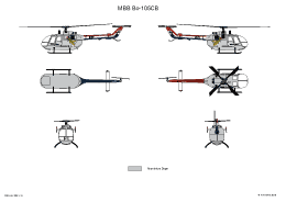 MBB Bo-105C in het UN schema.