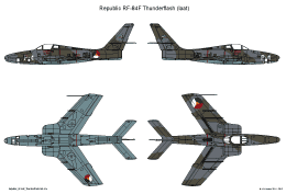 Republic RF-84F Thunderflash-basis-vroeg-SMALL