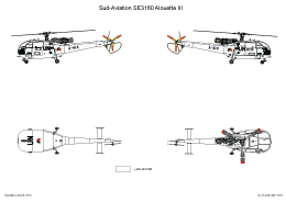 Scheme 5: Sud-Aviation Alouette III+ UN operations
  <br/>Overall white RAL 9010 with black serials, because of UN operations in Cambodia.